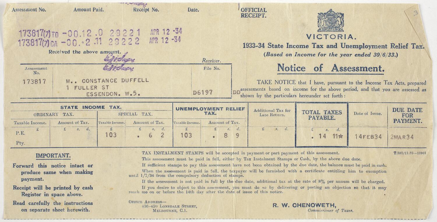 taxation-assessment-notice-issued-to-c-duffell-by-state-of-victoria