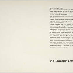 Brochure - Oriana, P&O-Orient Line