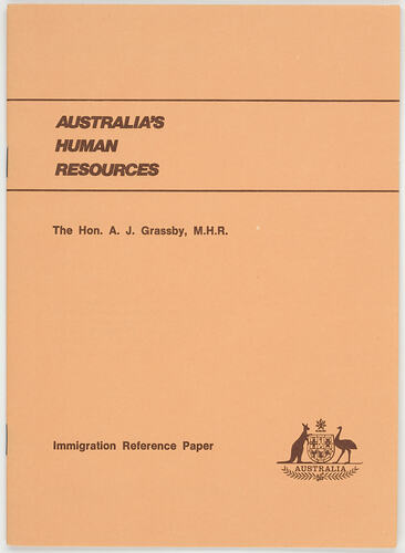 Booklet - Australia's Human Resources, 1973