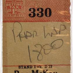 Betting Ticket - Phar Lap, Randwick Race Course, 1930