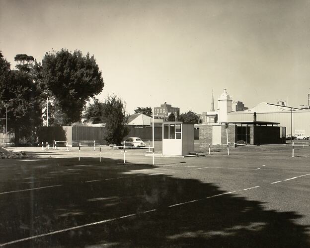 Photograph - The New 'Residency' from the Northern Car Park, Royal Exhibition Building, Melbourne, Oct 1972
