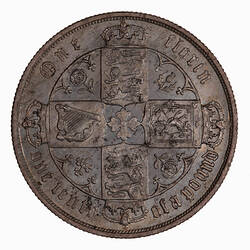 Coin - Florin, Queen Victoria, Great Britain, 1887 (Reverse)
