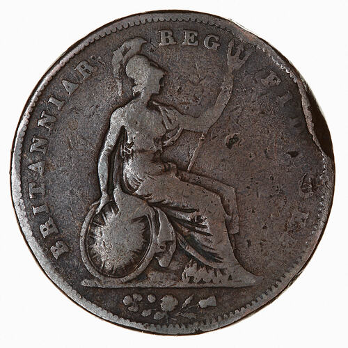 Coin - Penny, Queen Victoria, Great Britain, 1841 (Reverse)