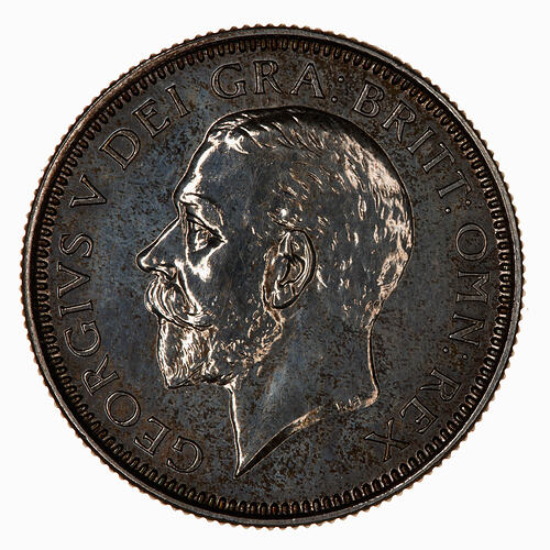 Proof Coin - Shilling, George V, Great Britain, 1928 (Obverse)