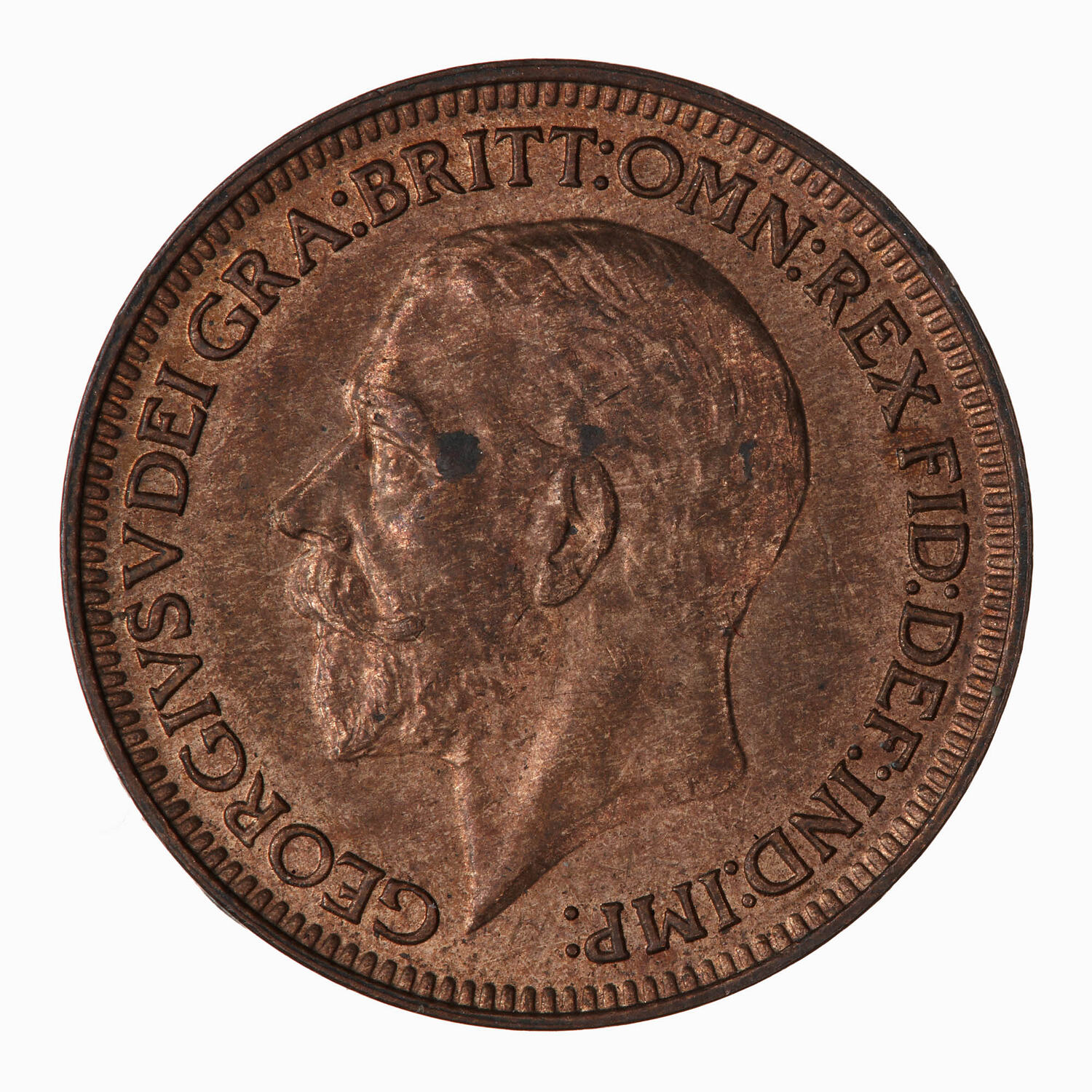 Coin Farthing, V, Great Britain, 1934
