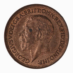 Coin - Farthing, George V, Great Britain, 1934 (Obverse)