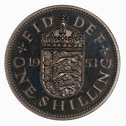 Proof Coin - Shilling, Elizabeth II, Great Britain, 1953 (Reverse)