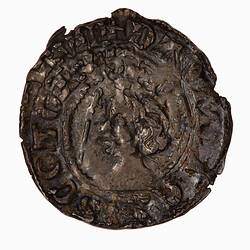 Coin - Penny, David II, Scotland, 1357-1367 AD (Obverse)