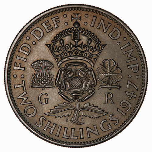 Coin - Florin (2 Shillings), George VI, Great Britain, 1947 (Reverse)