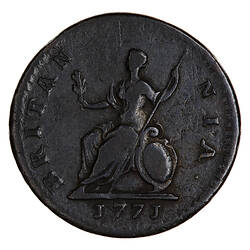 Coin - Farthing, George III, Great Britain, 1771 (Reverse)