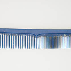 Comb - Blue Plastic, Hairdressing, circa 1950