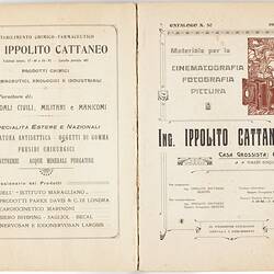 Catalogue - Ing. IPP. Cattaneo, 1913-1914