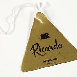 Swing Tag - Ricardo Knitwear, Melbourne, Victoria, Australia, 1958-1978