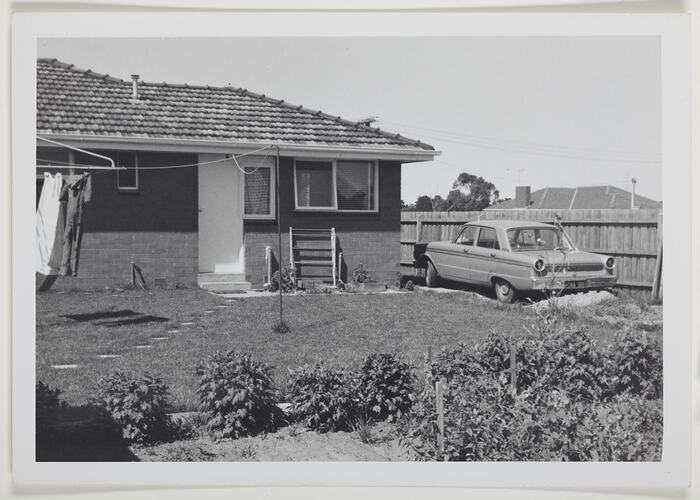 Backyard of the Toth House, Clayton, Victoria, 1968