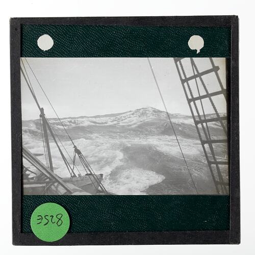 Lantern Slide - Discovery in a Southern Ocean Swell, BANZARE Voyage 2, Antarctica, 1930-1931