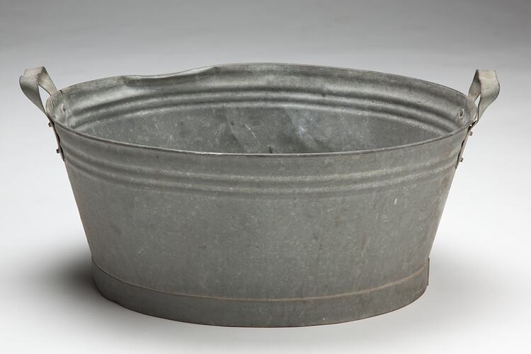 Baby Bath Tub - Galvanised, circa 1955