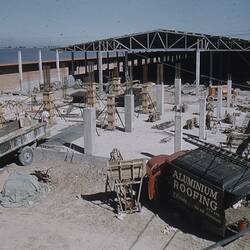 Slide - Kodak Australasia Pty Ltd, Construction of the Coating Building, Kodak Factory, Coburg, 1958