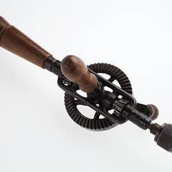 Hand Drill - Wood & Painted Metal, circa 1930s-1980s