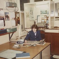 Digital Photograph - Police Officer, Newmarket Saleyards, Newmarket, Sep 1985