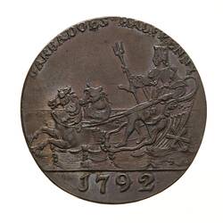 Token - Halfpenny, Sir Philip Gibbs, Barbados, 1792