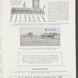 Catalogue - H.V. McKay Massey Harris, 'Sunshine Farm Implements', 1931