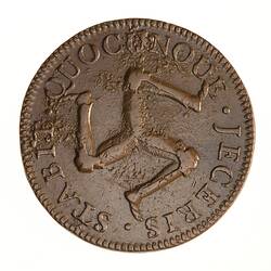 Coin - 1 Penny, Isle of Man, 1758