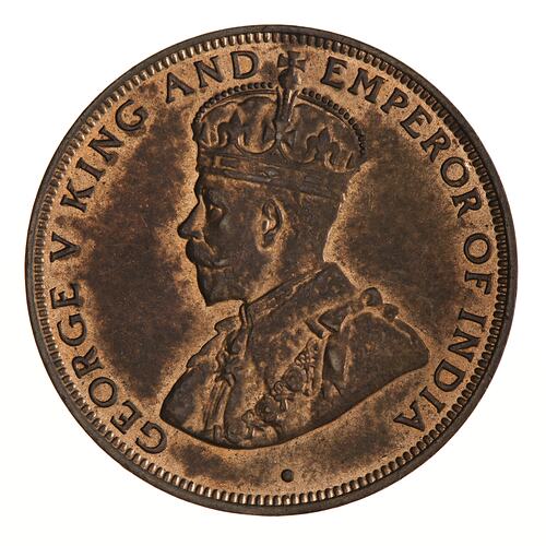 Coin - 1 Cent, Hong Kong, 1933