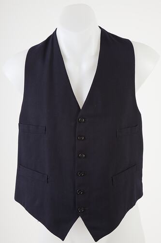 Suit Vest - Albanian, Navy Blue Wool