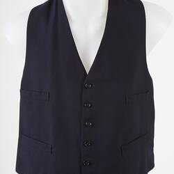 Suit Vest - Albanian, Navy Blue Wool, 1944