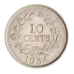 Coin - 10 Cents, Sarawak, 1934