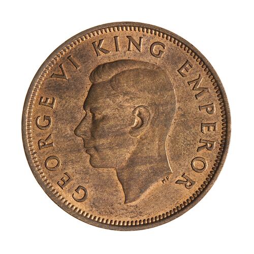 Coin - 1/2 Penny, New Zealand, 1941