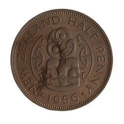 Coin - 1/2 Penny, New Zealand, 1956