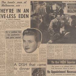 Newsclipping - The Herald, 'The Lonely Men of Melbourne', 1 Mar 1958