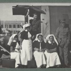 World War I, Group Portrait of Nurses & Soldiers, Egypt, 1915-1917