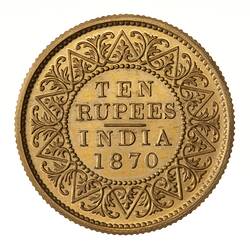 Proof Coin - 10 Rupees, India, 1870