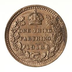 Coin - 1/3 Farthing, Malta, 1913