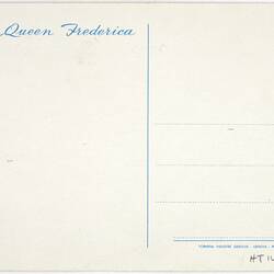 Postcard - SS Queen Frederica, National Hellenic American Line