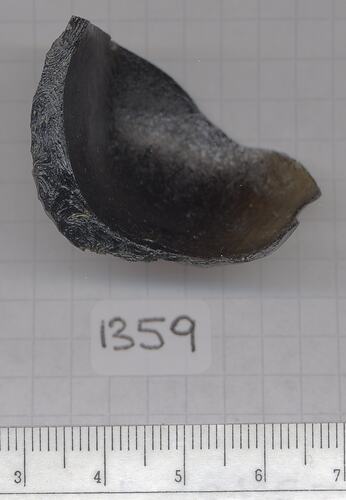 Hollow, button-shaped tektite.