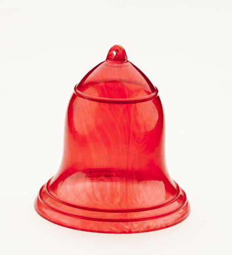 Christmas Decoration - Bell, Red Plastic