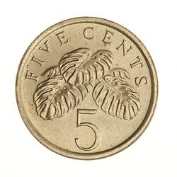 Coin - 5 Cents, Singapore, 1987