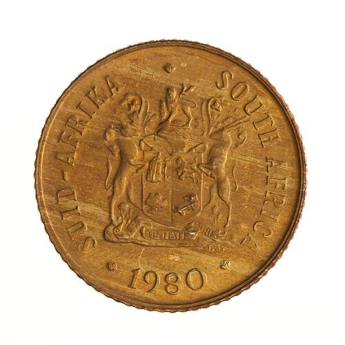 Coin - 1 Cent, South Africa, 1980