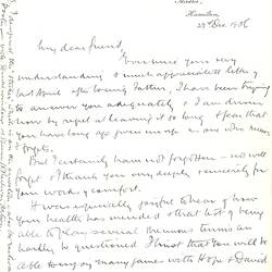 Letter - From Samuel Fitzpatrick, Victoria, 23 Dec 1936