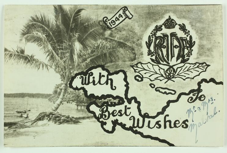 Postcard - Unknown Author, to Mr. & Mrs. Malval, 1944