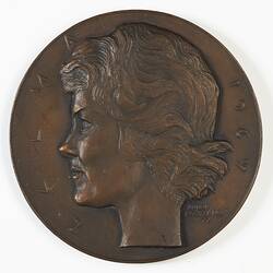 Medal - Portrait of Zelma Gartner, Andor Mészáros, Australia, 1964
