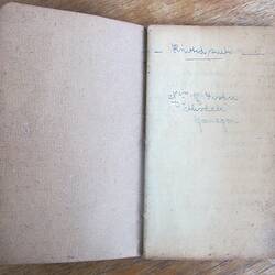 Notebook - Patterns for 'Knitted Suits', Knitting Machine, Flat-bed, 'Preciosa', Wertheim, 1910