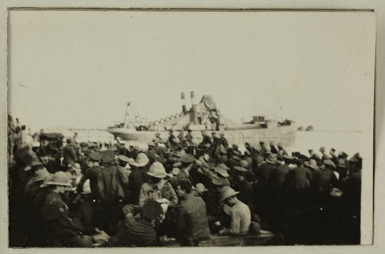 English Servicemen Waiting for Transport, Egypt, 1914-1918
