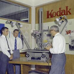 Negative - Kodak Australasia Pty Ltd, Men and Kodak Micro-File Camera, circa 1960s
