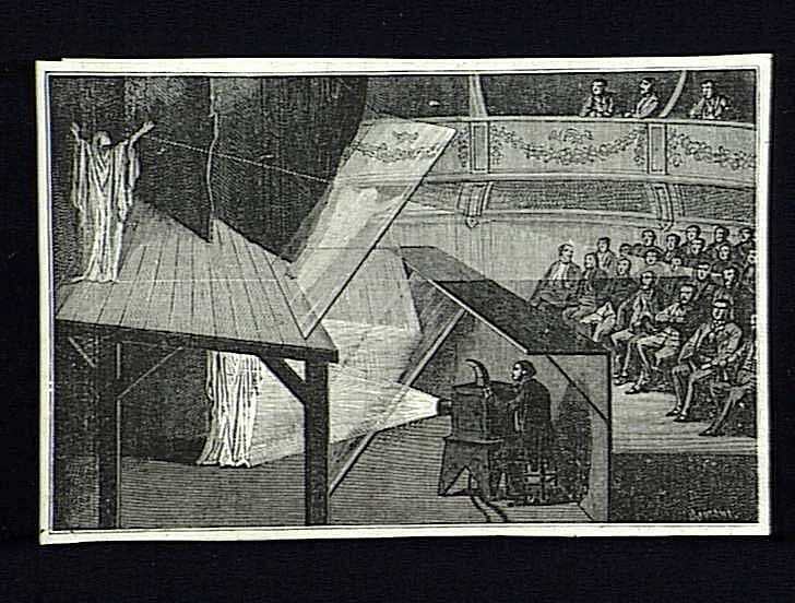 Print Theatre Performance of Pepper's Ghost, Showing Audience