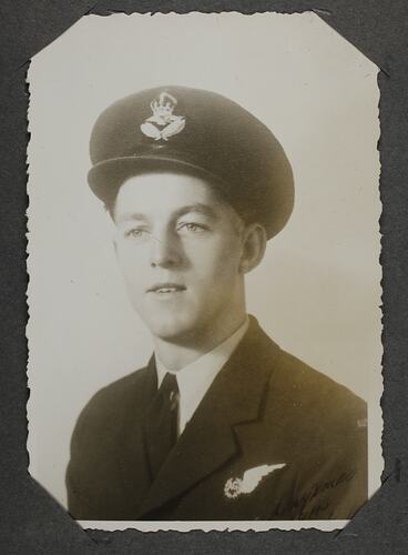 Head and shoulder portrait of man in military uniform.