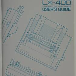 Manual - Epson, Printer, Model LX-400, circa 1979